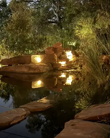 The natural pool in Austin, then Baby Grill going from golf cart to art car